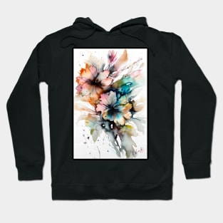 Watercolor and Ink florals1 Hoodie